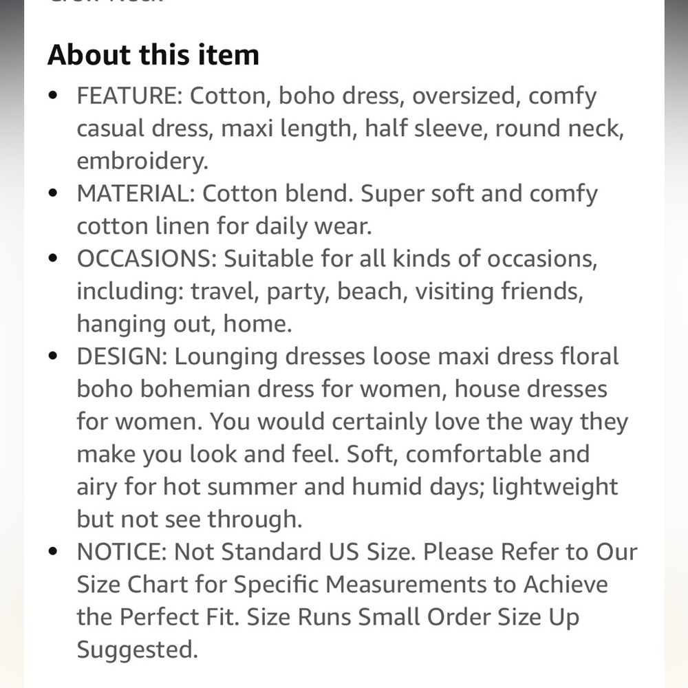 Women’s Boho floral embroidery swing dress - Picture 5 of 6